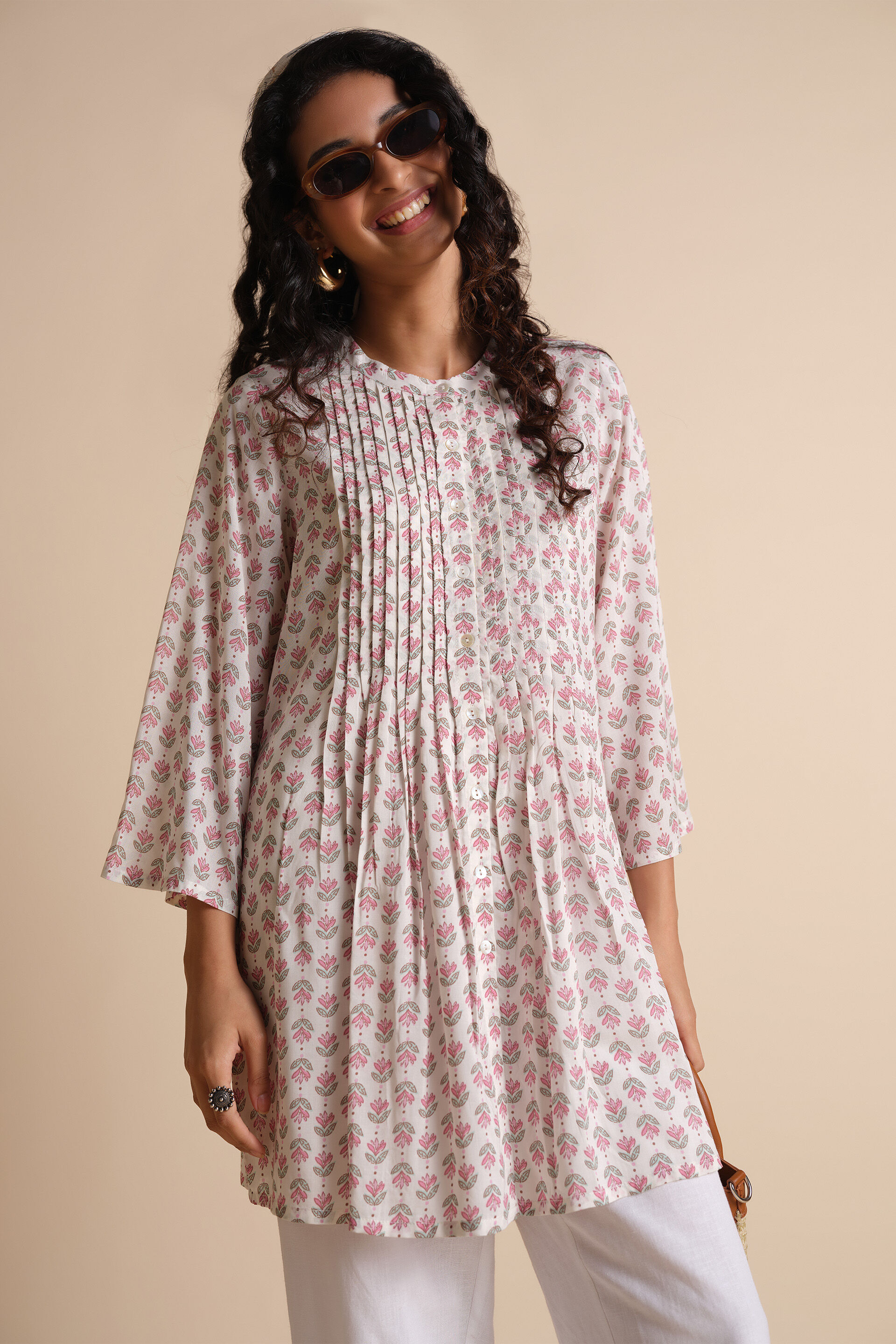 Humraah Tunic, Off White, image 3